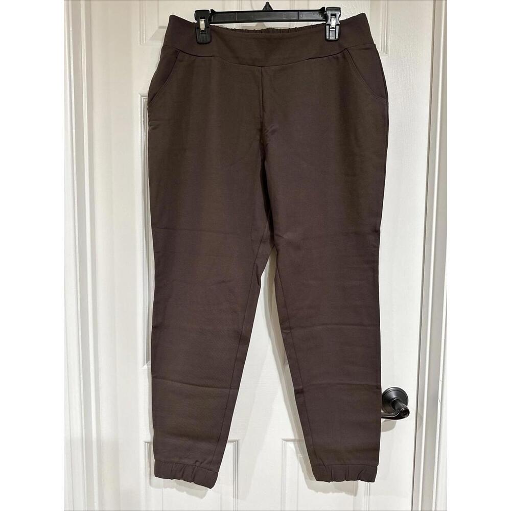 Belle by Kim Gravel SZ 18W Ponte Pull On Ankle Jogger Pants Espresso NEW